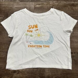 Aerie Vacation Time Short Sleeve Shirt Size Small